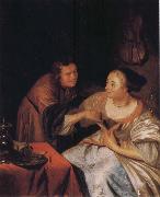 Frans van Mieris Carousing Couple oil painting reproduction